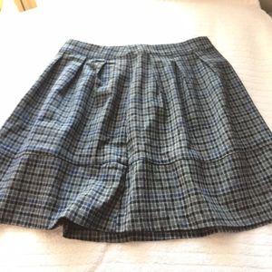 Vintage Grunge Plaid Skirt